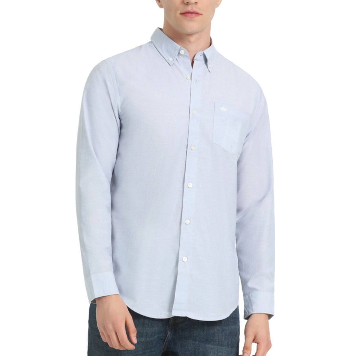 DOCKERS - Camisa Hombre Woven Refine Regular Fit Celeste Dockers