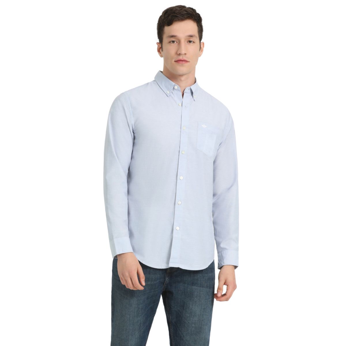 DOCKERS - Camisa Hombre Woven Refine Regular Fit Celeste Dockers