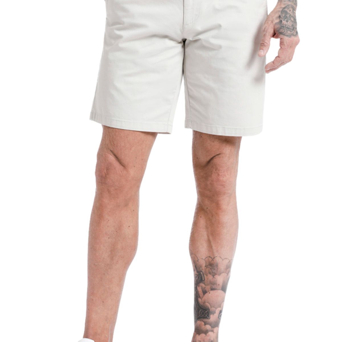 DOCKERS - Short Ultimate Solid Straight Fit Porcelain Khaki Dockers