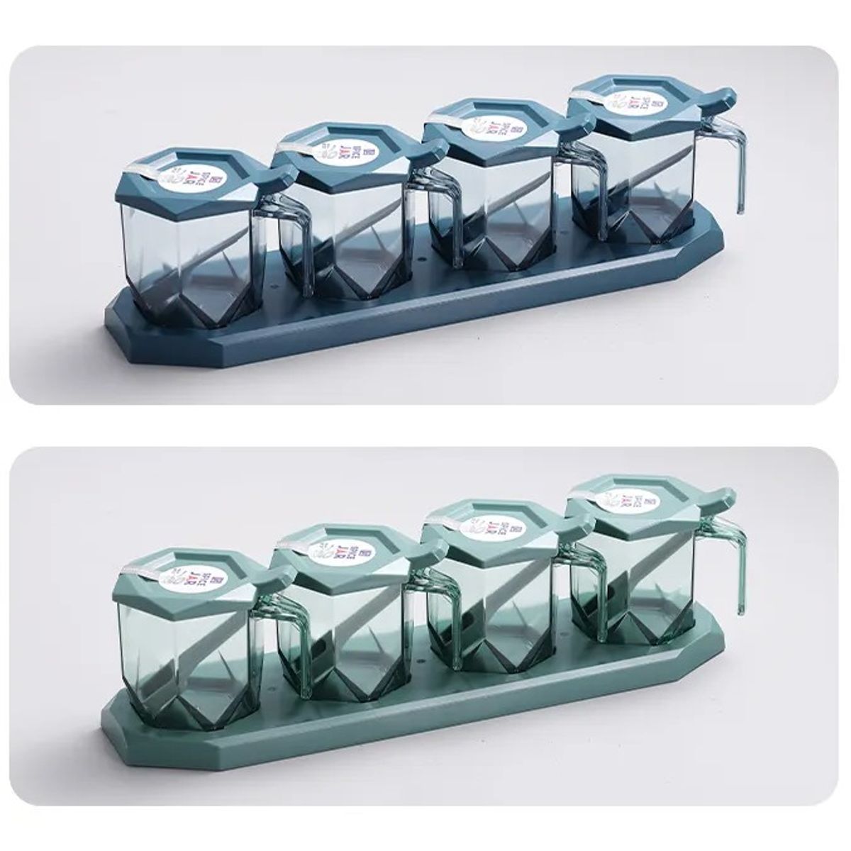 GENERICO - Set condimentero diamante x4 color azul