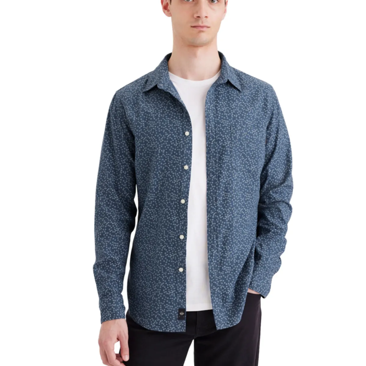 DOCKERS - Camisa Hombre Original Button-Up Slim Fit Azul Dockers