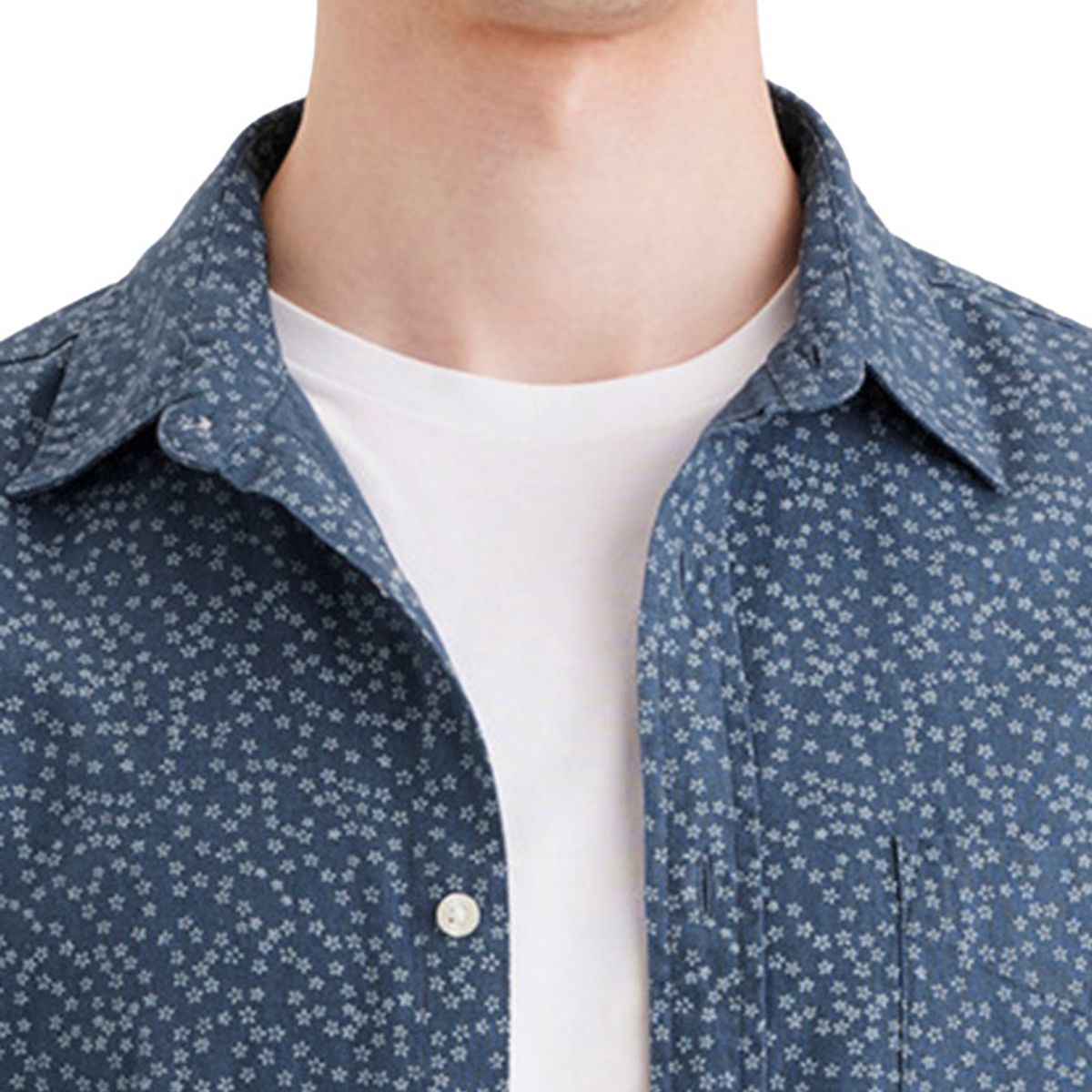 DOCKERS - Camisa Hombre Original Button-Up Slim Fit Azul Dockers