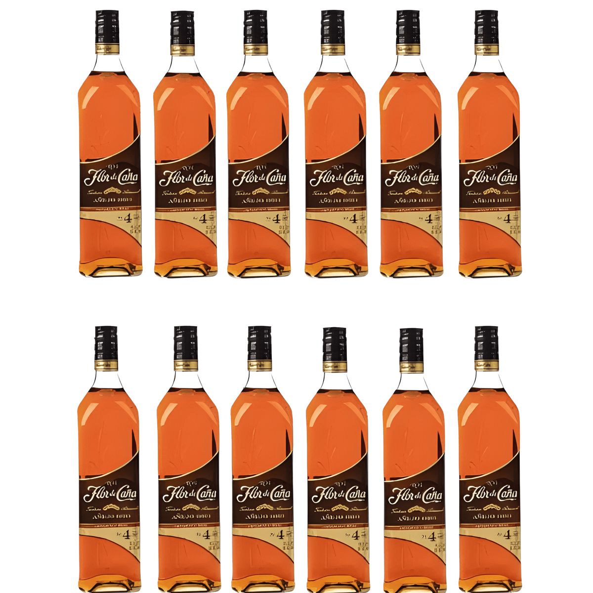 FLOR DE CAÑA - Ron Flor de Caña 4 años 750ml -12 UND