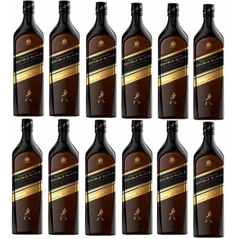 JOHNNIE WALKER - Whisky JOHNNIE WALKER Double Black Label Botella 750ml- 12 UND