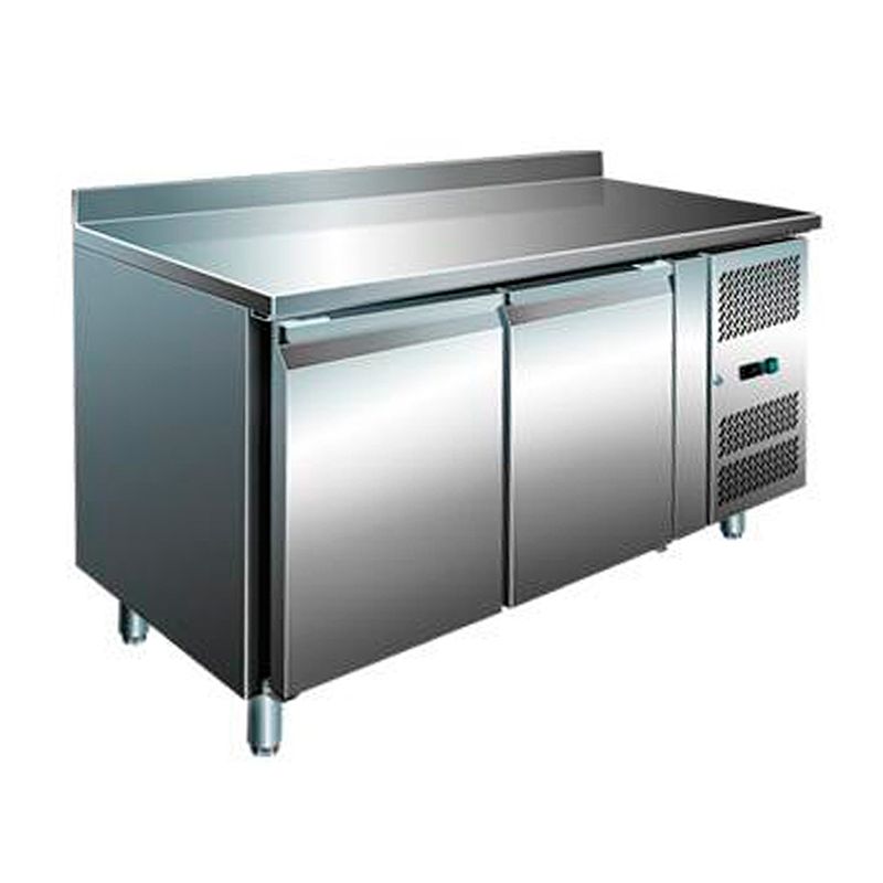 FRITECSA - Meson Refrigerado 2 Puertas Acero Inox. FWR12-2 70SS304 Mural Con Respaldo