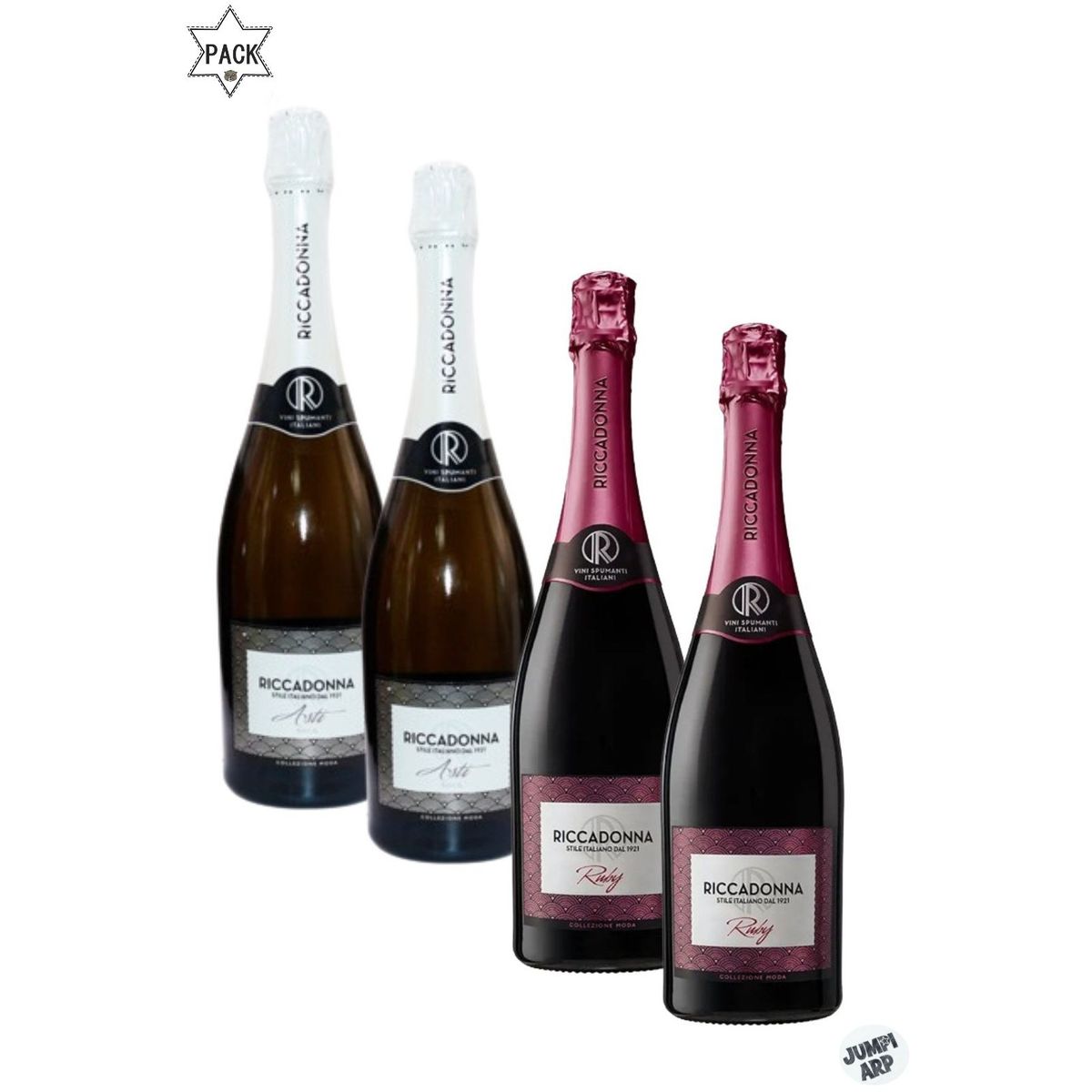 RICCADONNA - Pack 4 unidades Espumante Riccadonna Asti Y Ruby 750ml