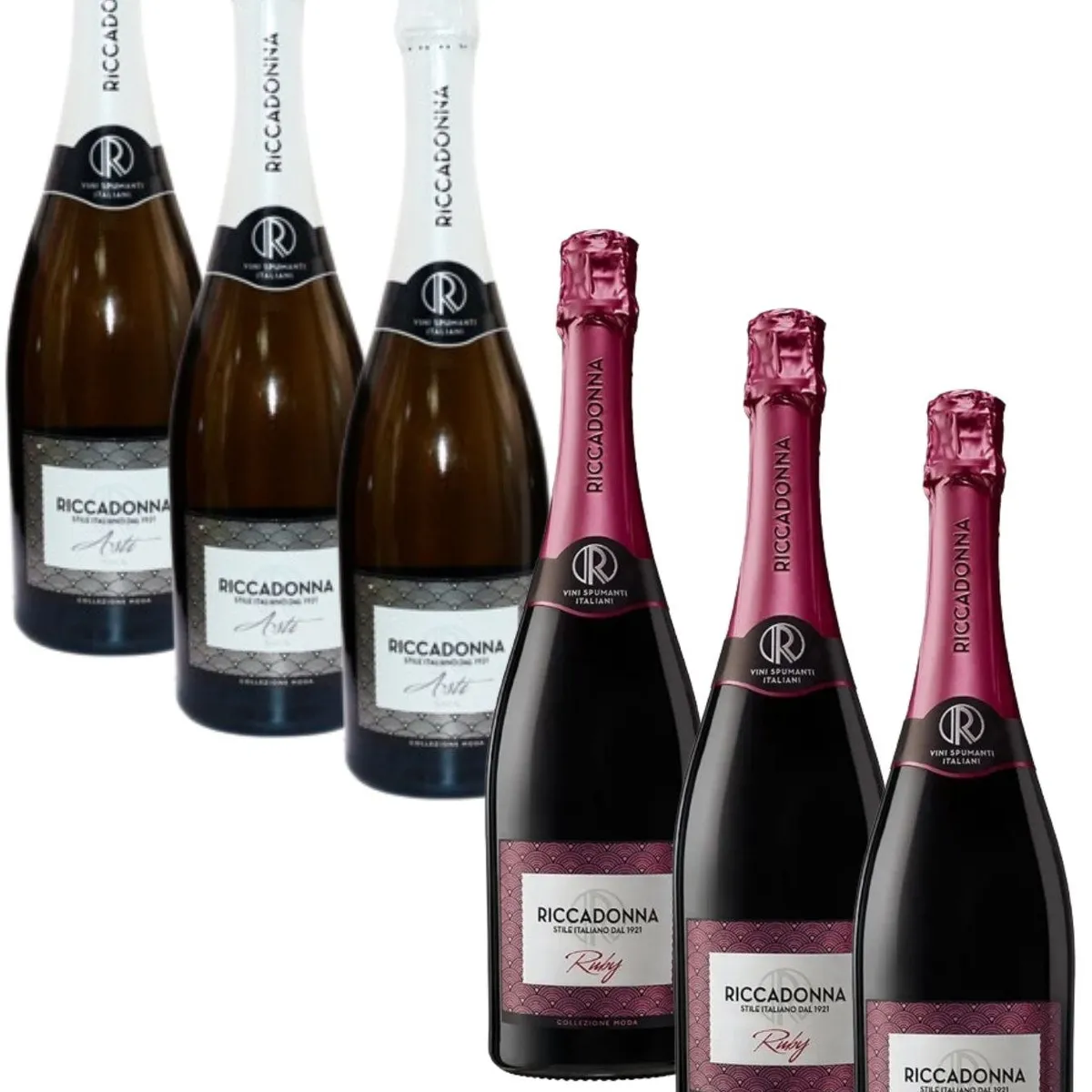 RICCADONNA - Pack 6 unidades Espumante Riccadonna Asti Y Ruby 750ml