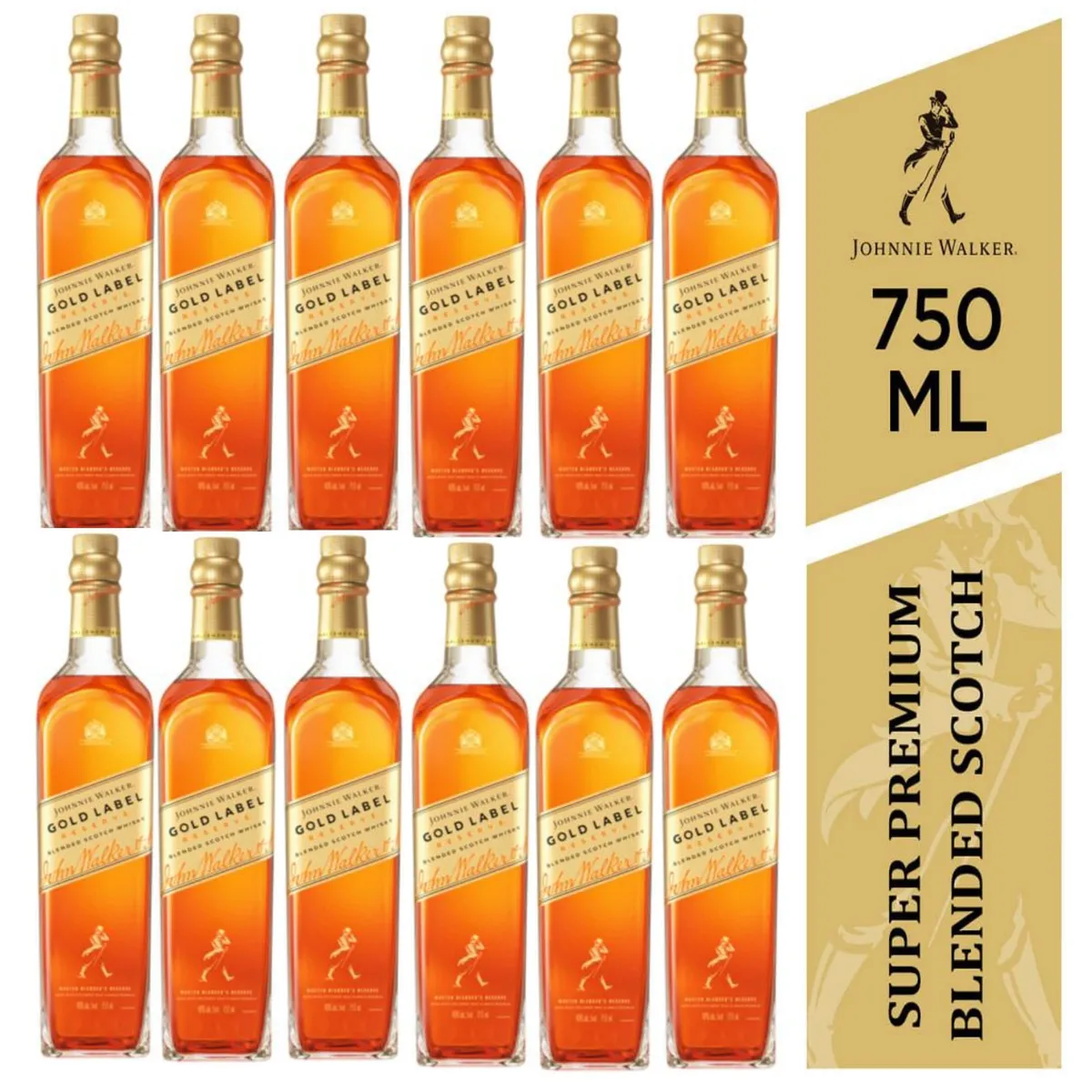 JOHNNIE WALKER - Whisky Gold Label Reserve 750ml - 12 UND