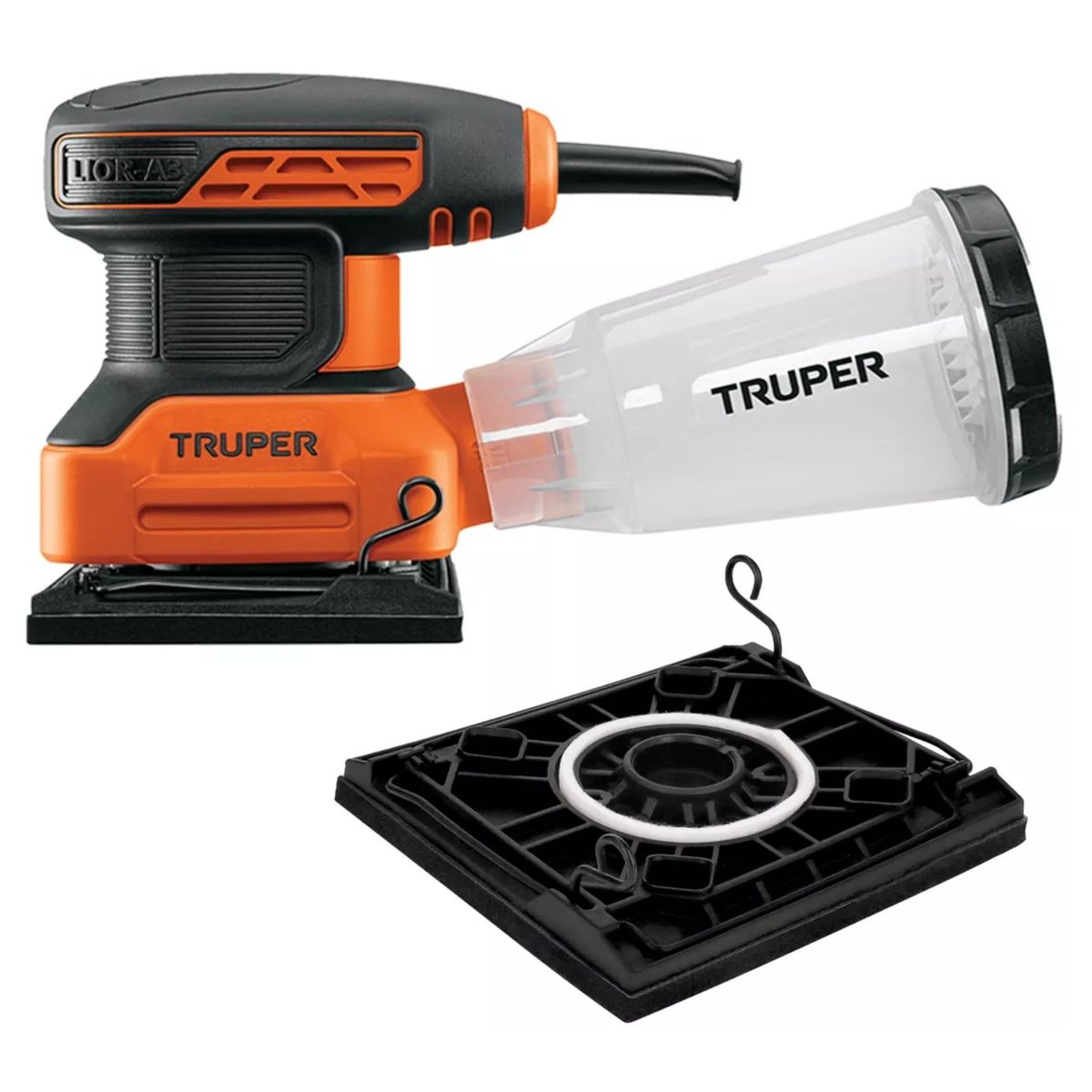 TRUPER - Lijadora orbital, 1/4 hoja, profesional, 220 W, 220 V