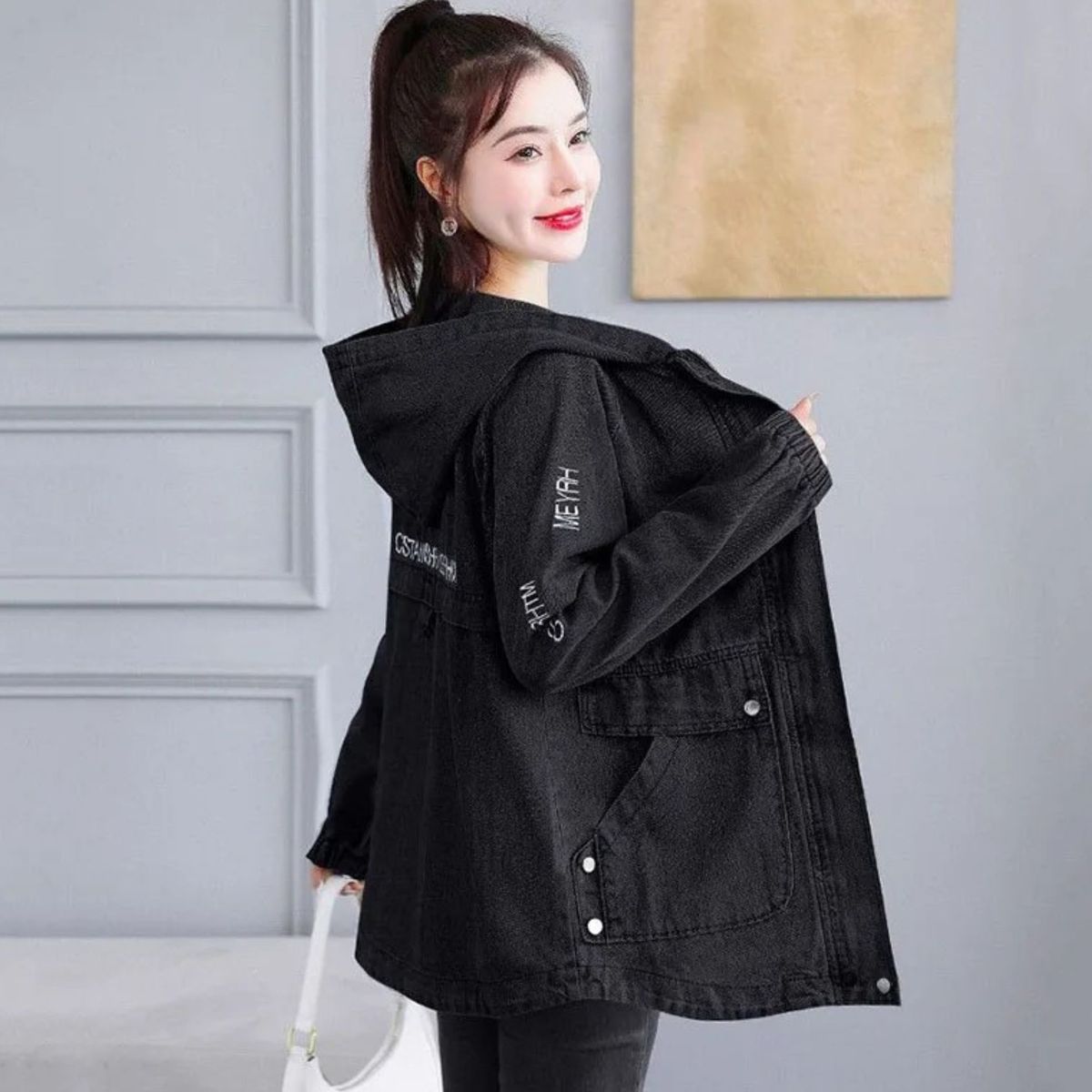 BENCUS JEANS - Casaca Abrigo Jeans Mujer Parka