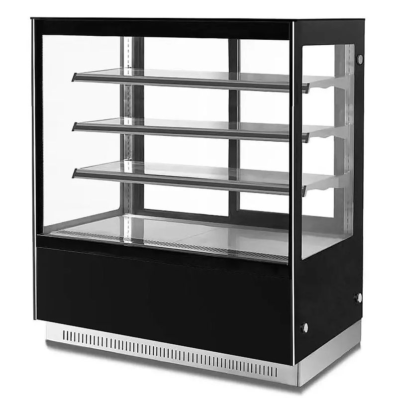 FRITECSA - Vitrina Pastelera Refrigerada Exhibidora Fritecsa FW-1000RF3 Black Titanium Gold Recto 4 Niveles