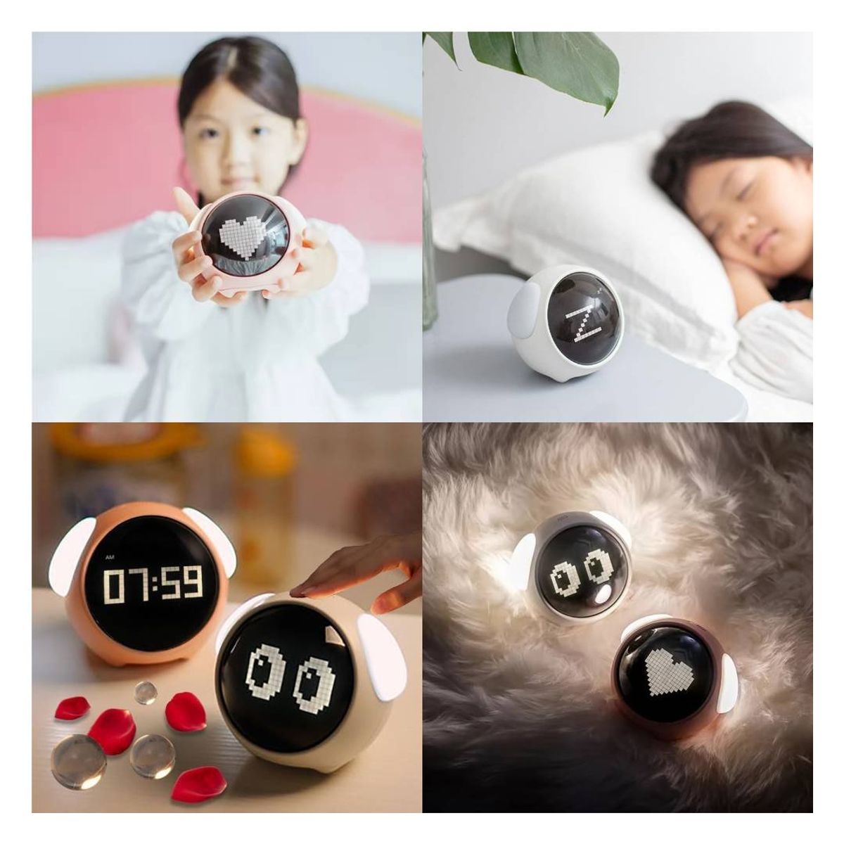 SHEEPBUSTER - Reloj Despertador Multifuncional Rosado