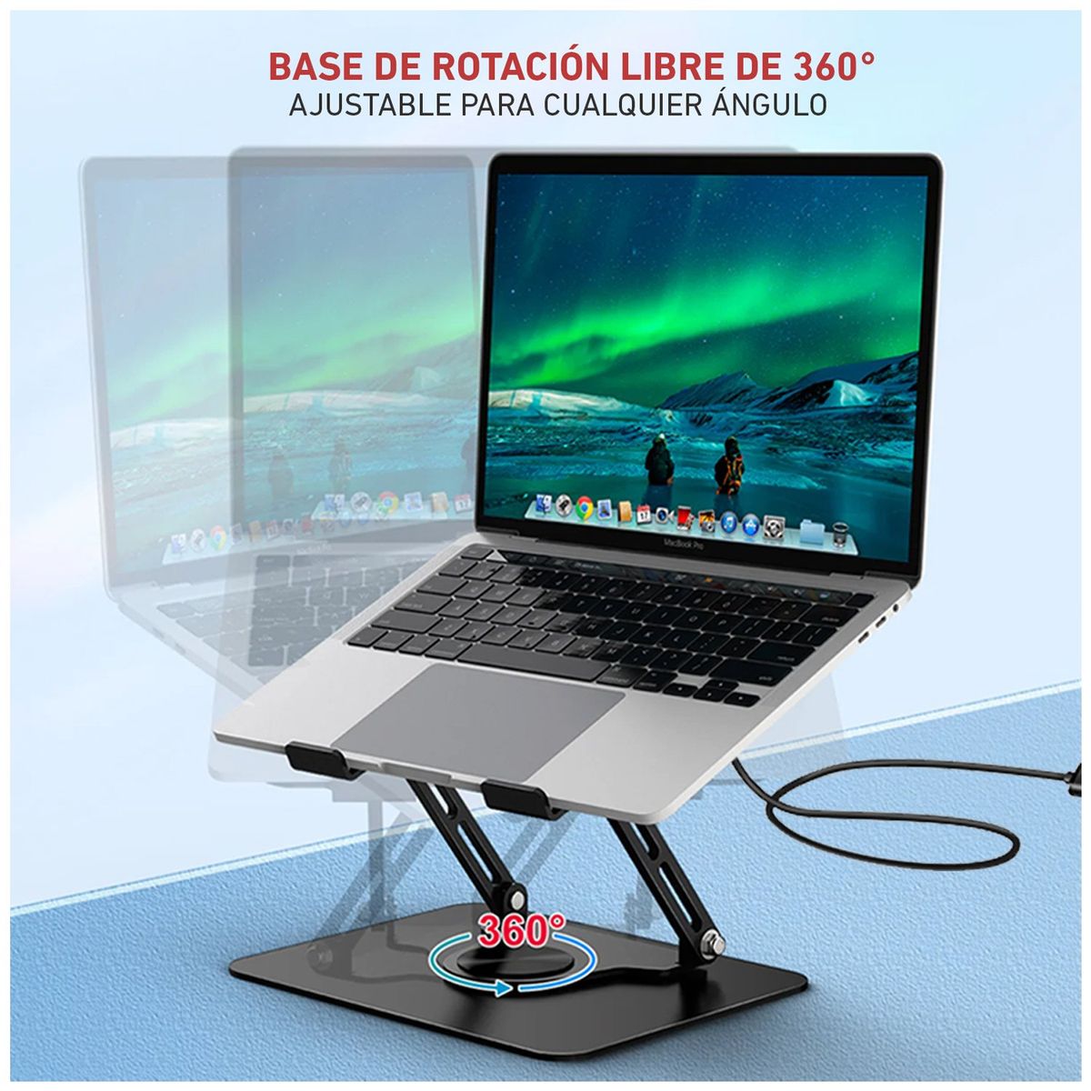 VAYDEER - Soporte elevador de laptop con ventilador USB plegable Vaydeer SZH041