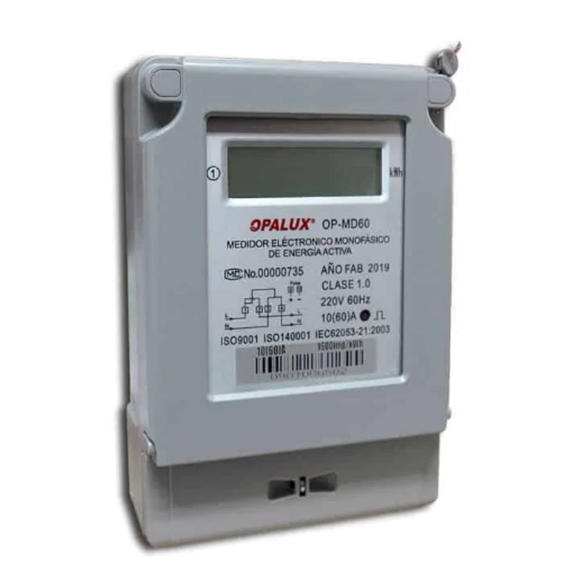 OPALUX - Medidor de Energía Monofásico Digital 220V OP-MD60 OPALUX
