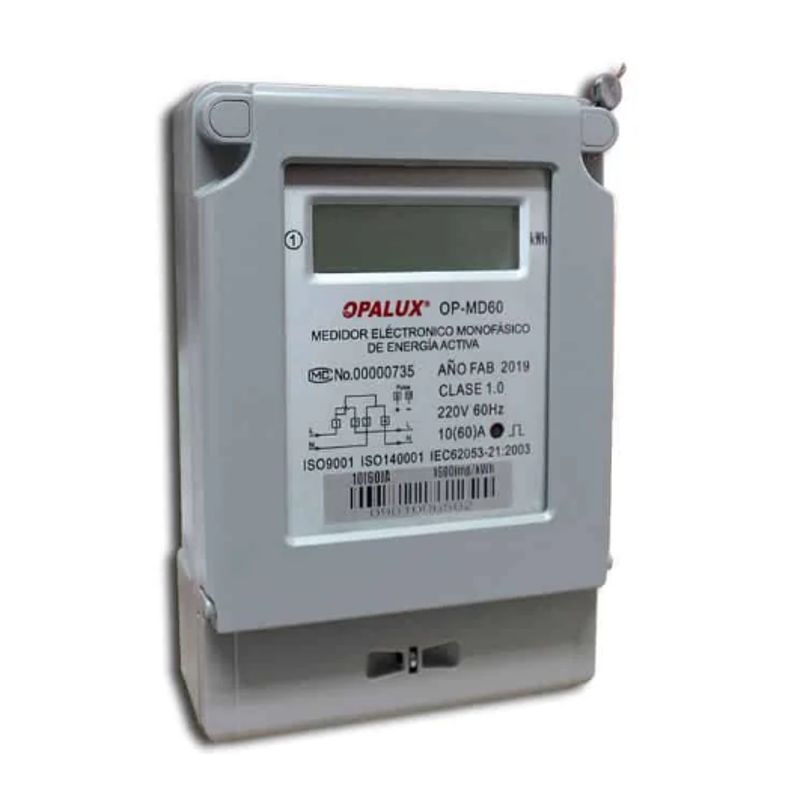 OPALUX - Medidor de Energía Monofásico Digital 220V OP-MD60 OPALUX