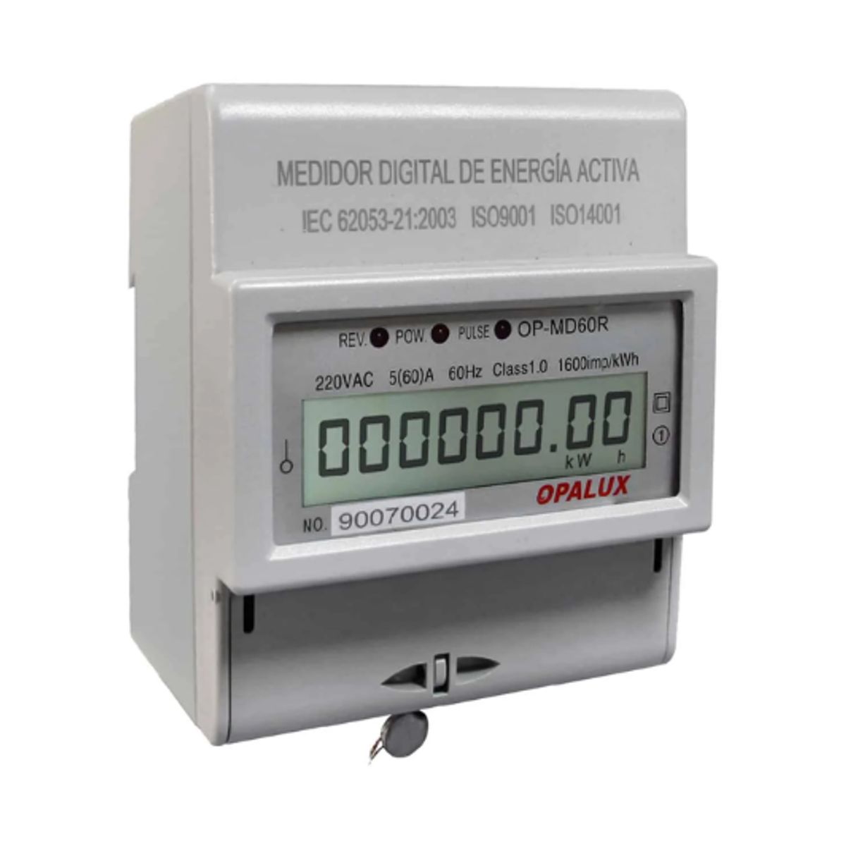 OPALUX - Medidor de Energía Monofásico Digital 220V OP-MD60R OPALUX