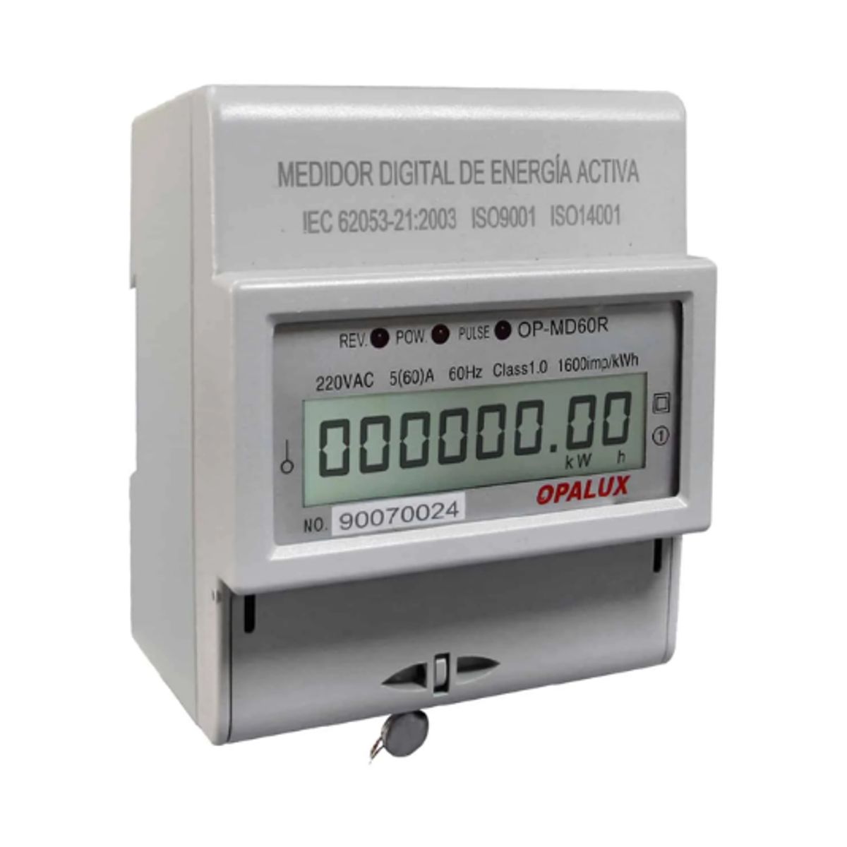 OPALUX - Medidor de Energía Monofásico Digital 220V OP-MD60R OPALUX