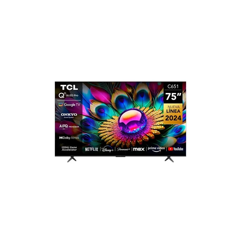 TCL - Televisor TCL QLED 75" Smart TV Ultra HD 4K Año 2024 75C655