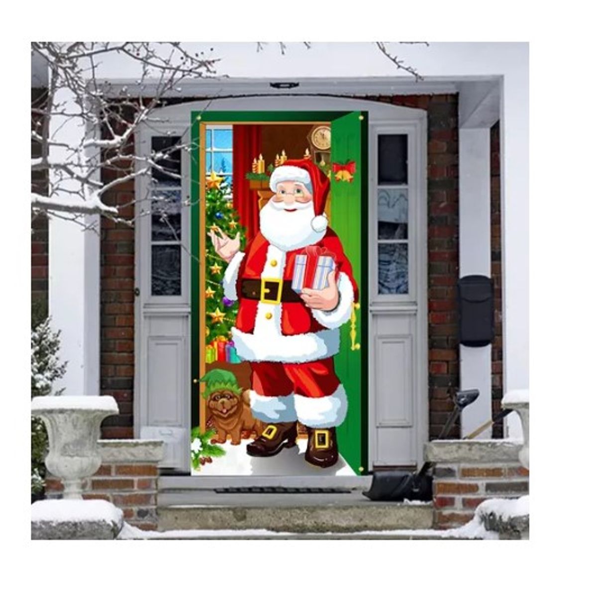 GENERICO - Forro elegante   Para Puerta tendencia navidad 2025