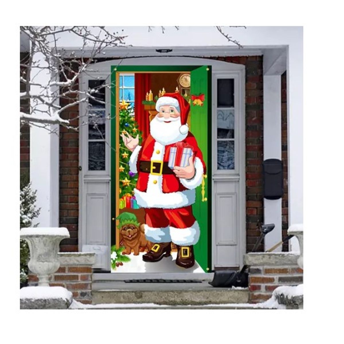 GENERICO - Forro elegante   Para Puerta tendencia navidad 2025