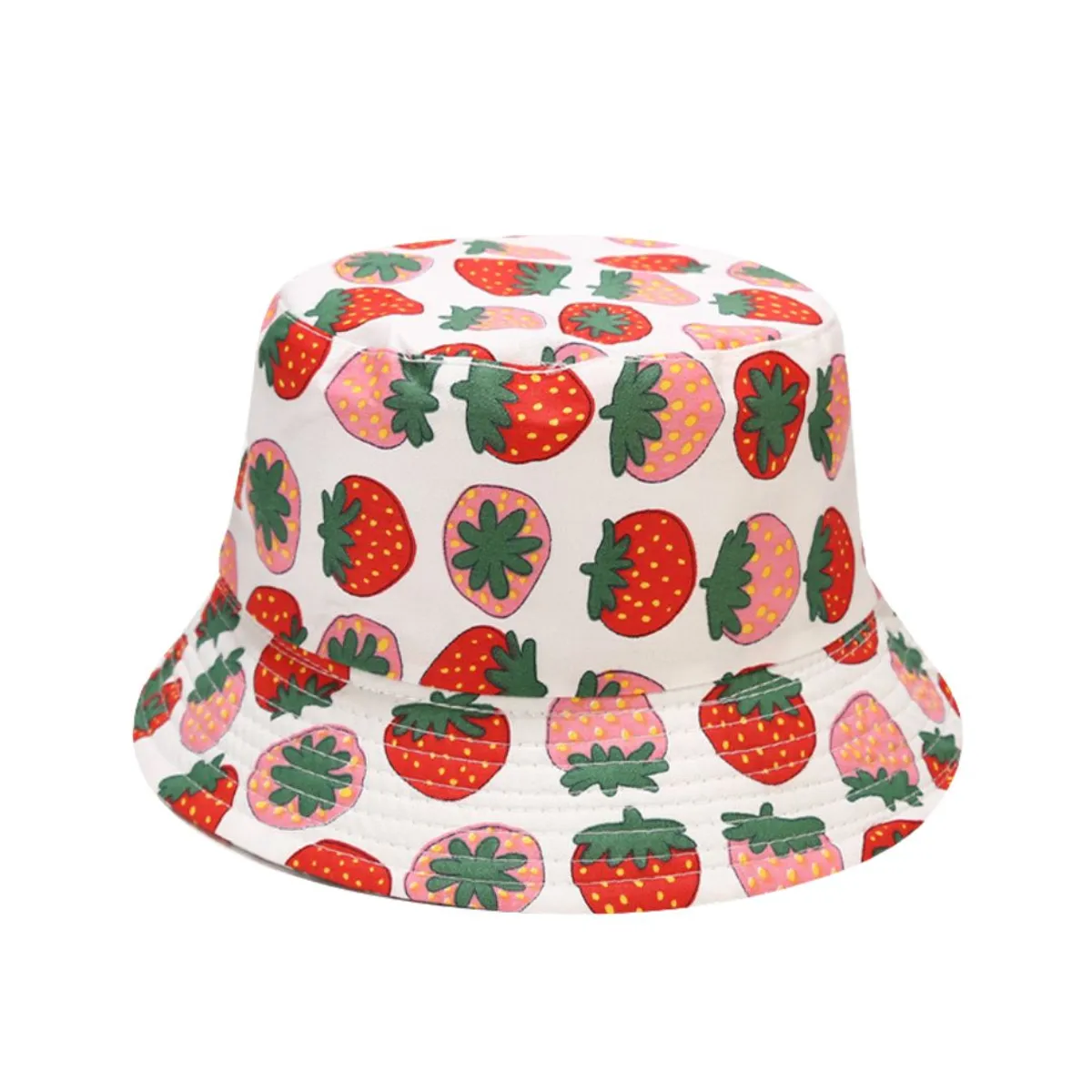 KAST PE - Bucket hat Strawberry 52cm: Gorro para niña de 2 a 5 años