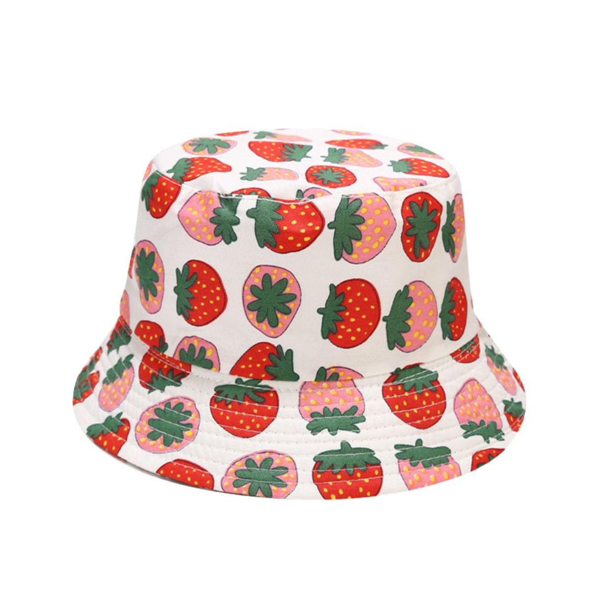 KAST PE - Bucket hat Strawberry 52cm: Gorro para niña de 2 a 5 años