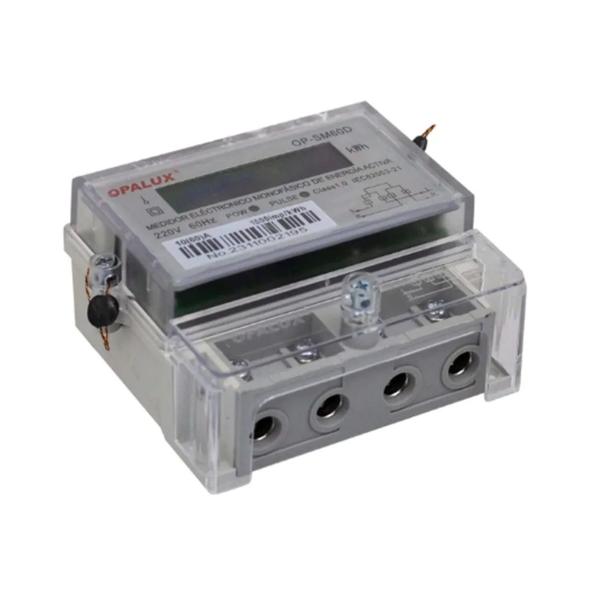 OPALUX - Medidor de Energía Monofásico Digital 220V OP-SM60D OPALUX