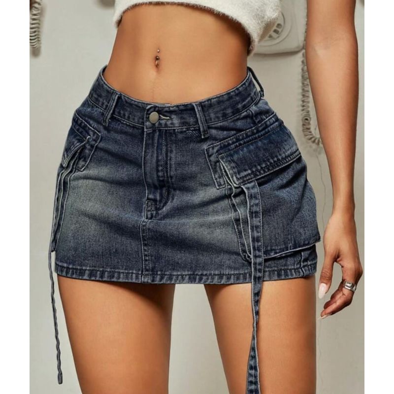 BENCUS JEANS - Falda Corta Jeans Skirt Mujer