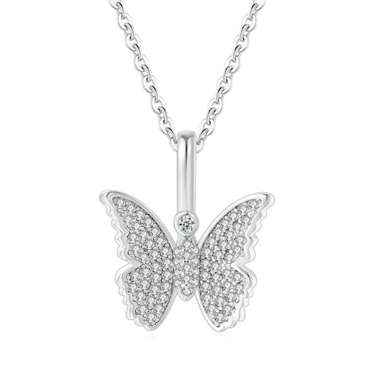 LA TIENDA 88 JOYAS Y ACCESORIOS - La Tienda 88 - Collar Mujer Mariposa Bañado en Oro 18k - Blanco