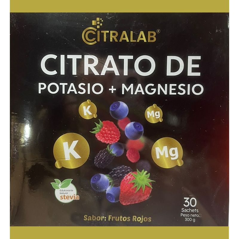 GENERICO - Citrato de Potasio y Magnesio - Caja de 30 sachets