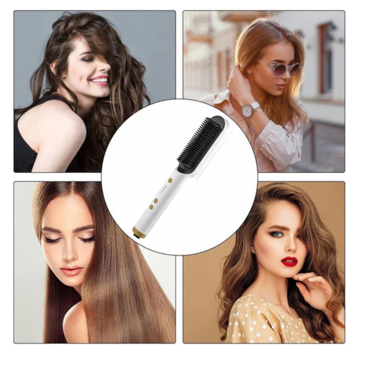 IMPORTADO MC - Peine Alisador y Ondulador De Cabello - Marca Raf