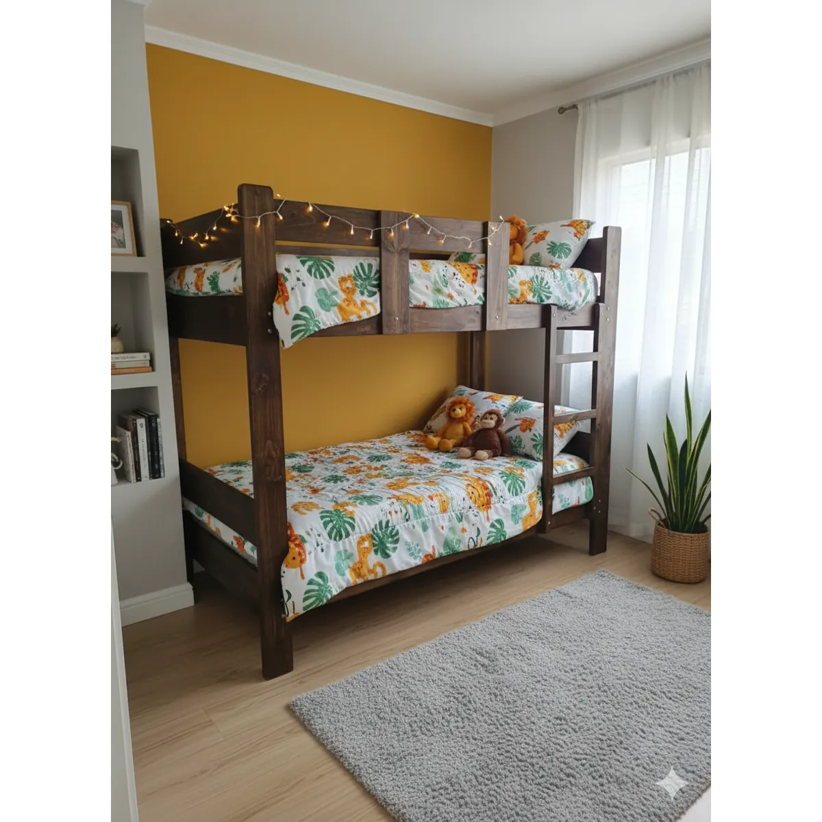 GENERICO - CAMAROTE 1.5 PLZ DE PINO COLOR NOGAL