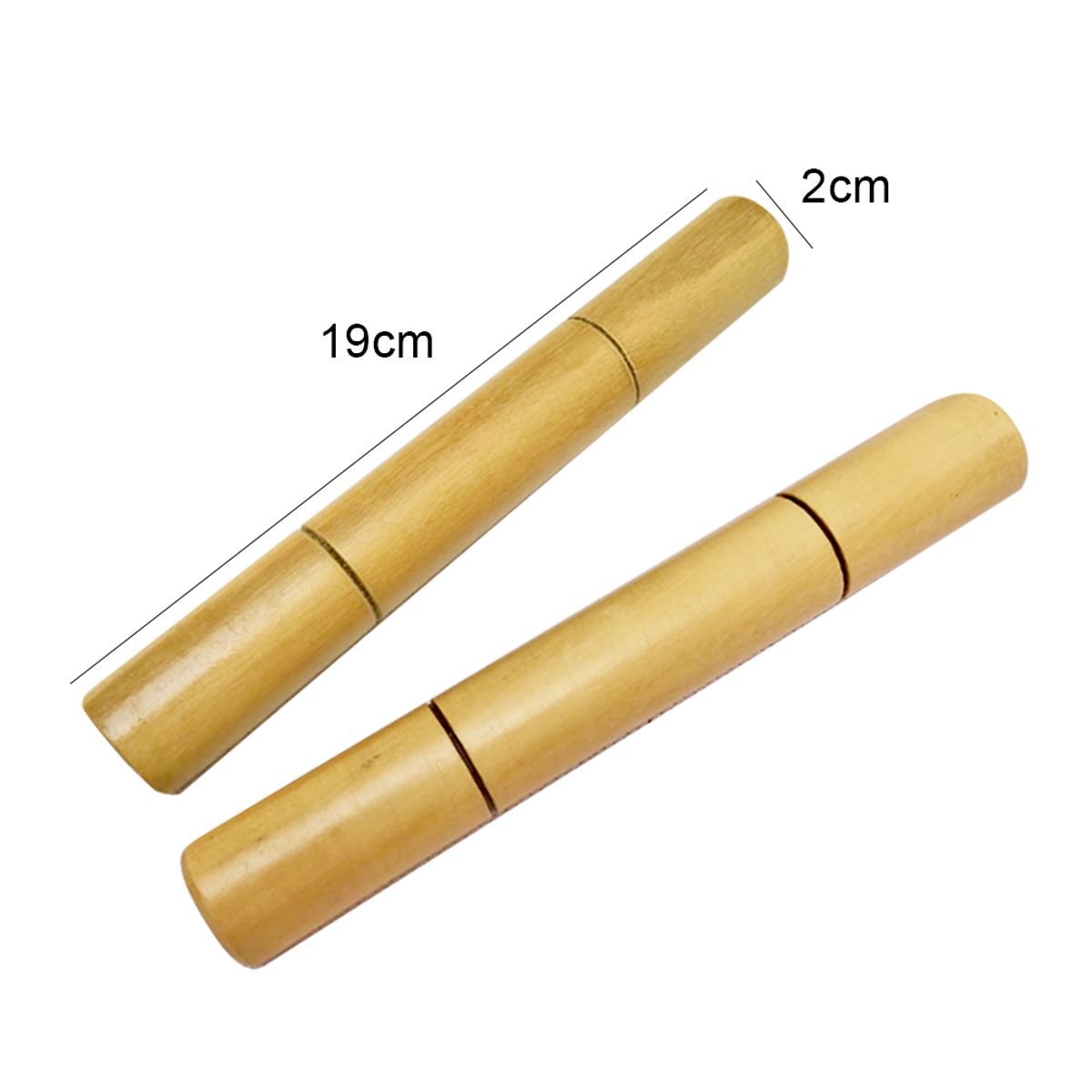 GENERICO - Claves de Madera Instrumento Musical de Percusion