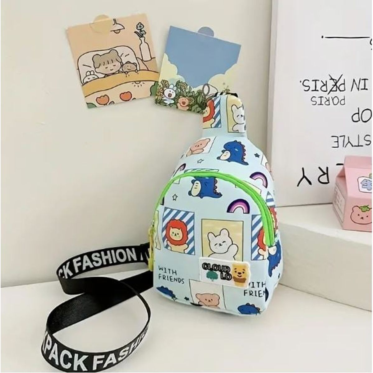 GENERICO - MOCHILA KAWAI Bolsa De Pecho De Dibujos Animados Para Niños