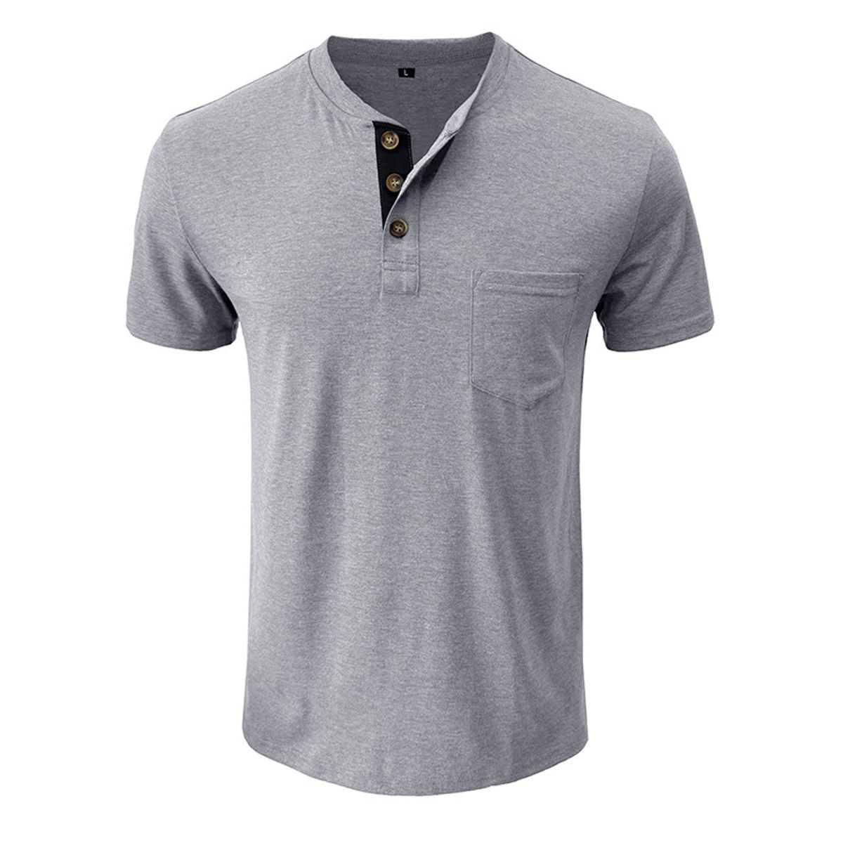 BLWOENS - Camiseta de manga corta de verano para hombres - Gris