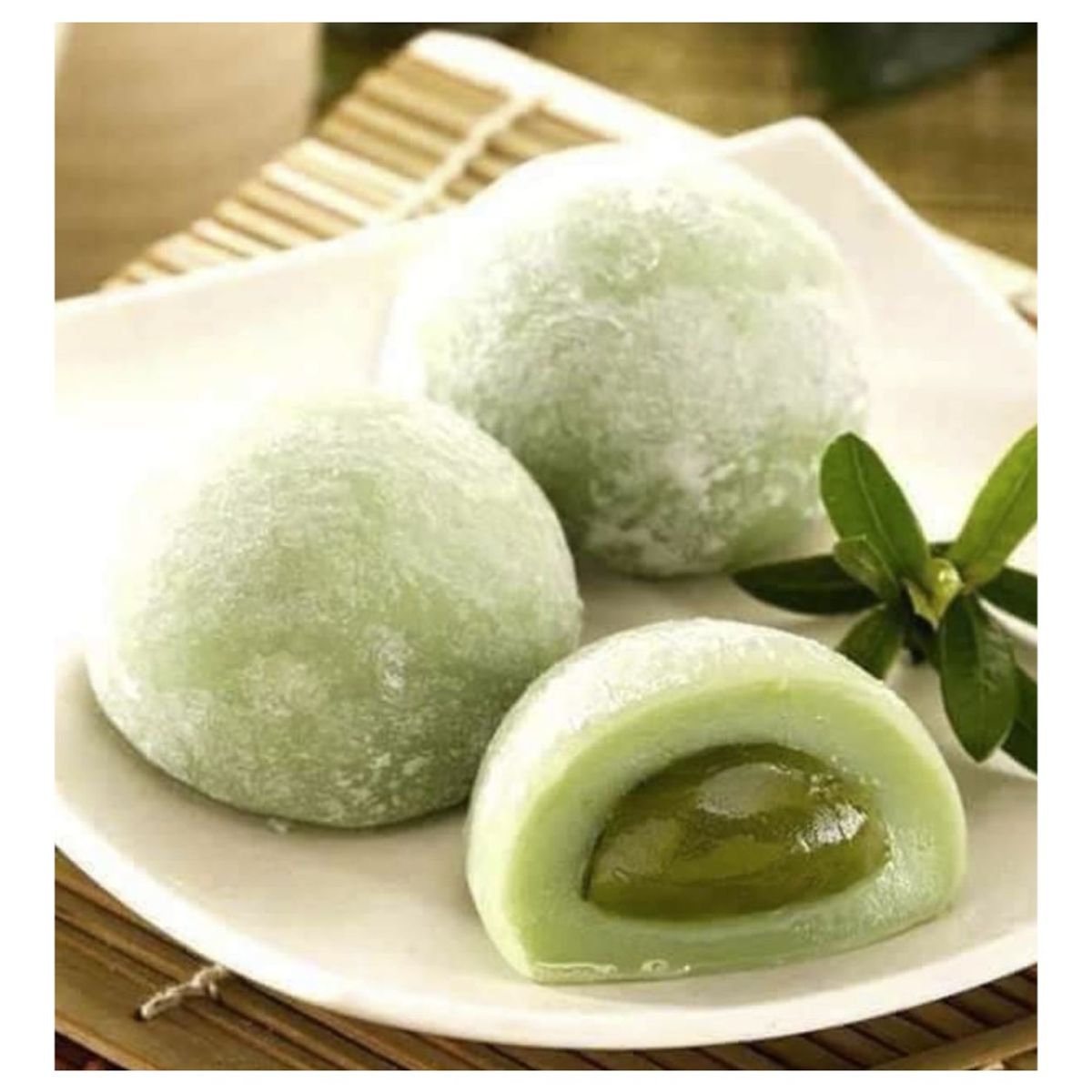 GENERICO - Pack Mochi Matcha 2pza Harina de Arroz Glutinoso y Matcha