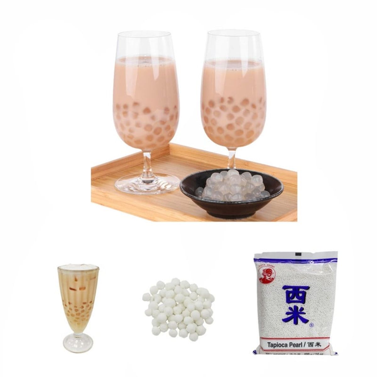 GENERICO - Perlas de Almidon de Tapioca Blanco 400gr Cock Brand