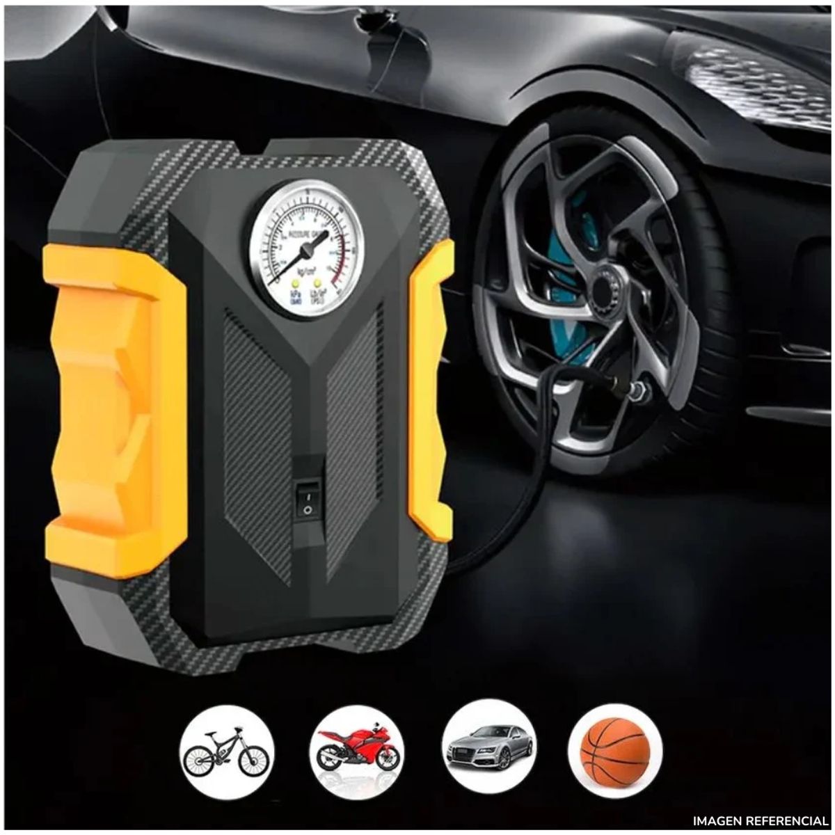 INSPIRA MARKET - Mini inflador de llantas Portatil elegante