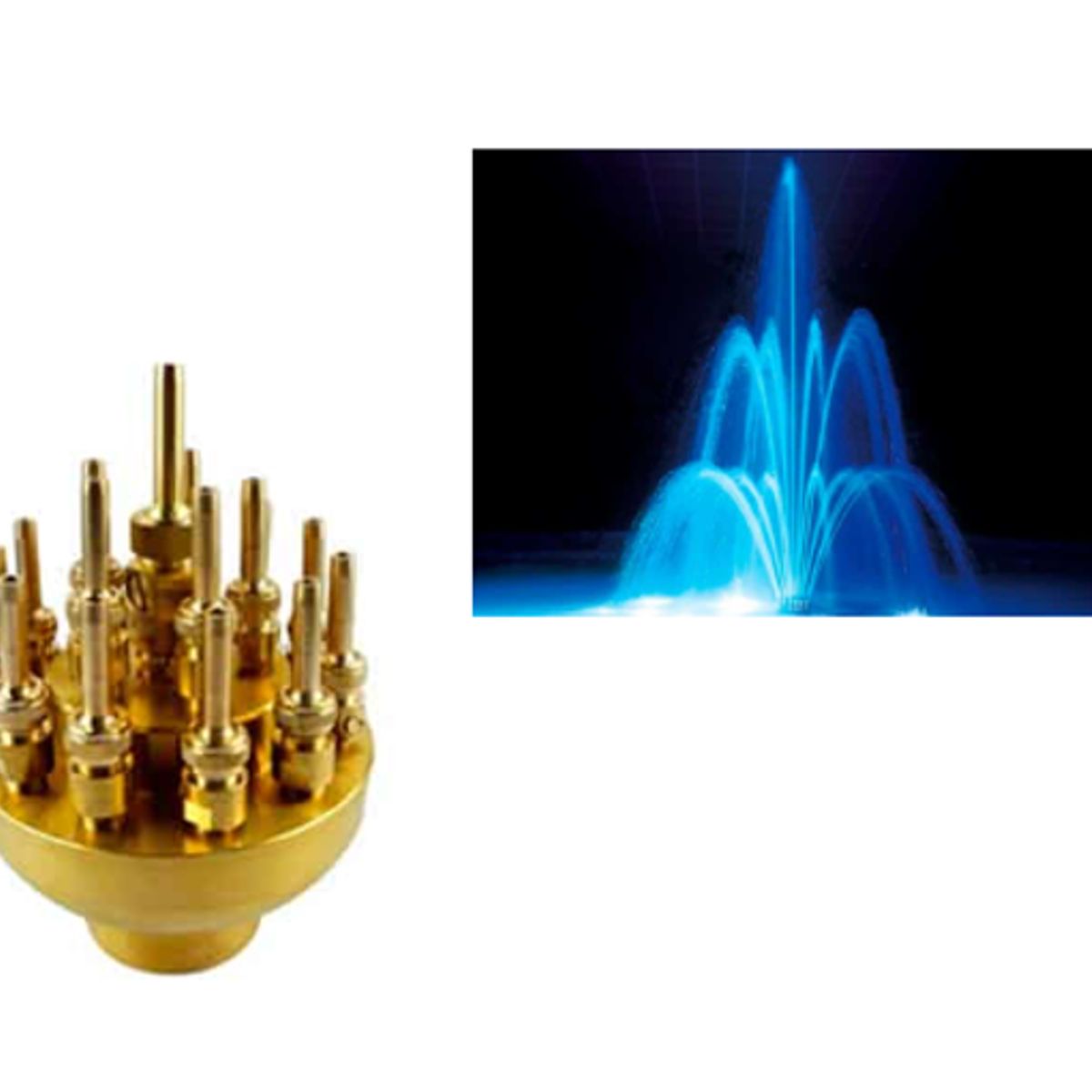 GENERICO - Boquilla para pileta o fuente efecto flor de lis de 1 pulgada