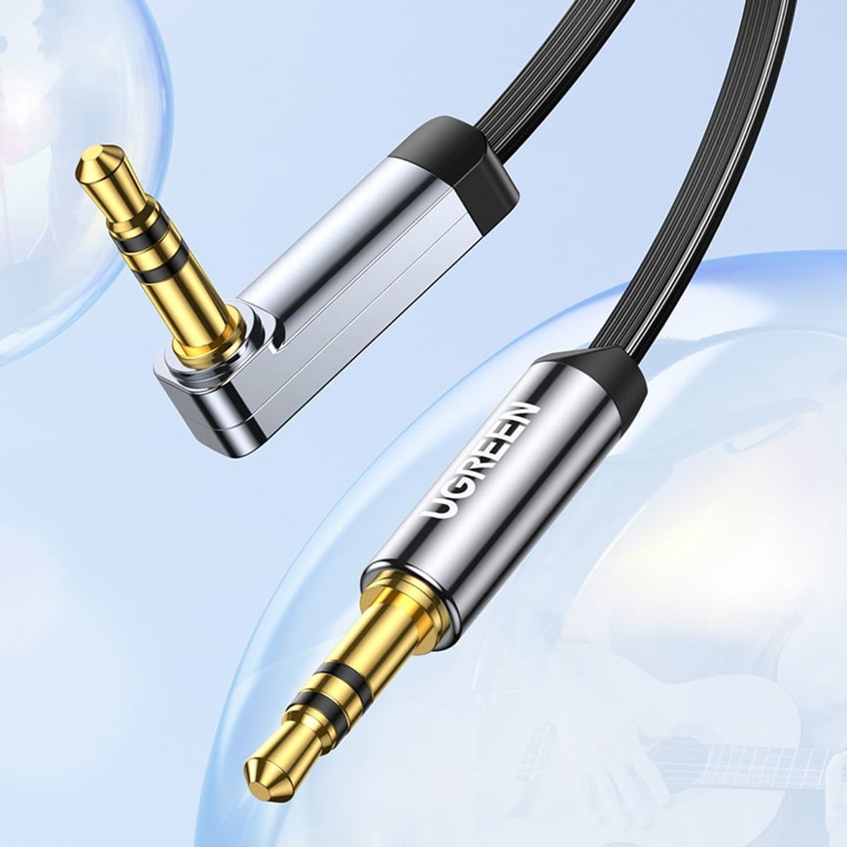 UGREEN - Cable Trs Android 50cm Pc Laptop 35mm Stereo Hifi Flat Tv