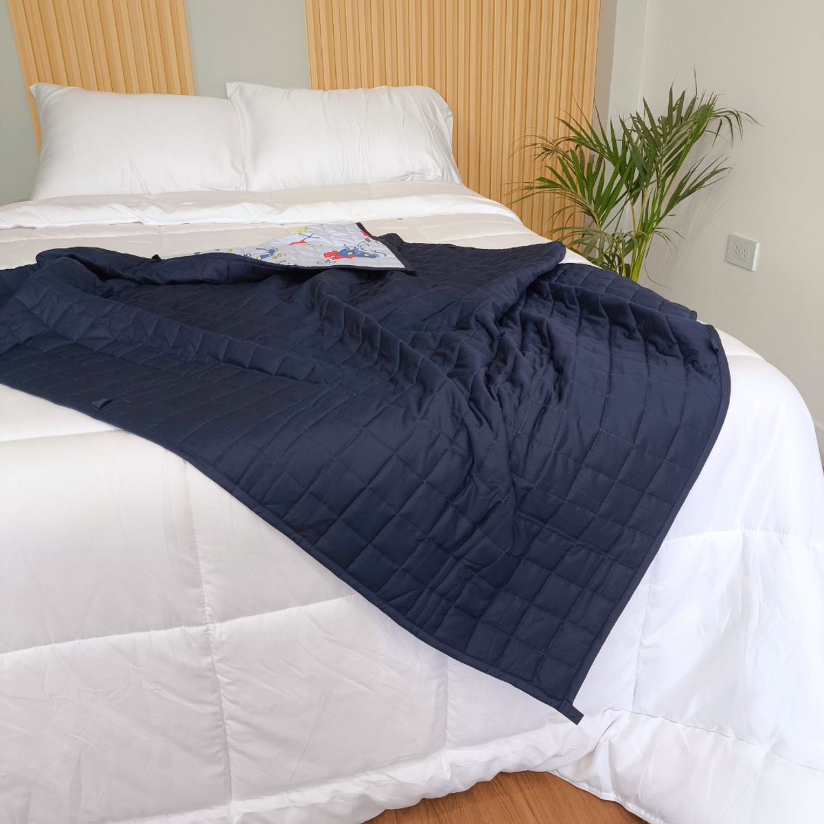 HYPNO HOME - Manta Pesada Antiestrés 2.3 Kg - Azul