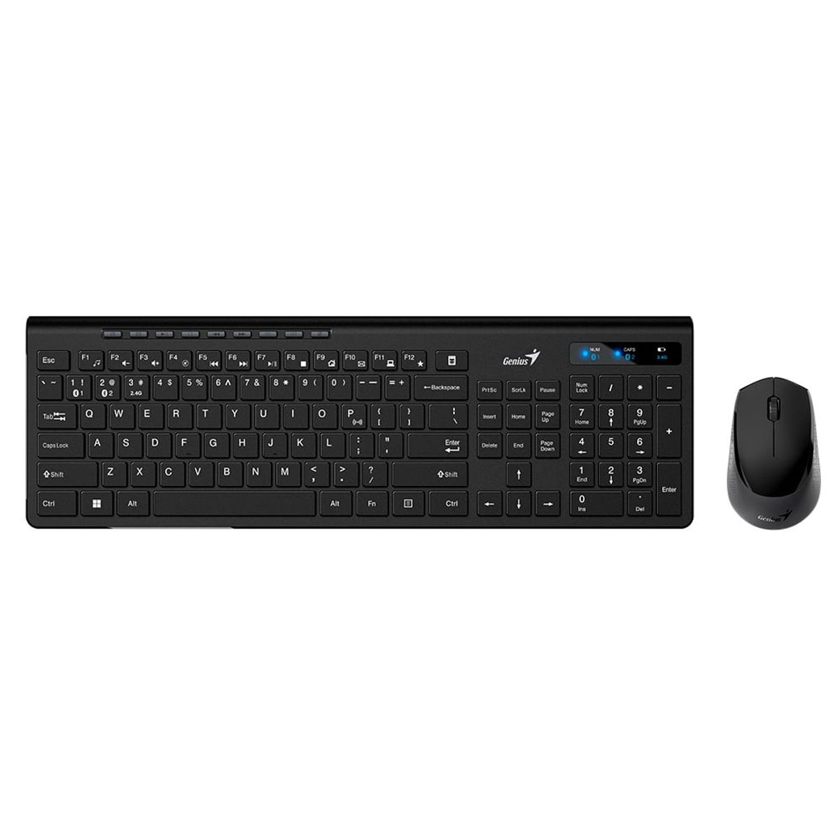 GENIUS - TECLADO GENIUS+MOUSE SLIMSTAR 8230 WIRELESSBLUETOOTH MULTIMEDIA SP BLK
