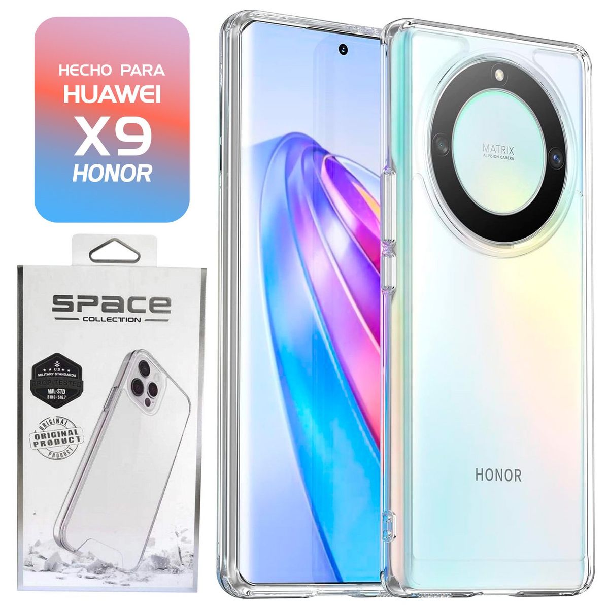IMPORTADO MC - Space Case Transparente Huawei Honor X9 Funda Para celular