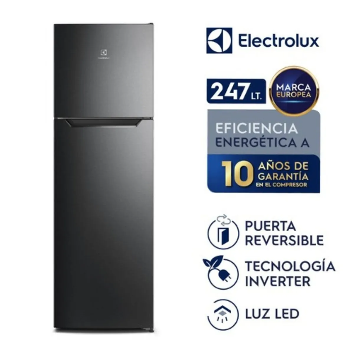 ELECTROLUX - Refrigerador Electrolux No Frost Top Mount 251L ERT28F2P4AB