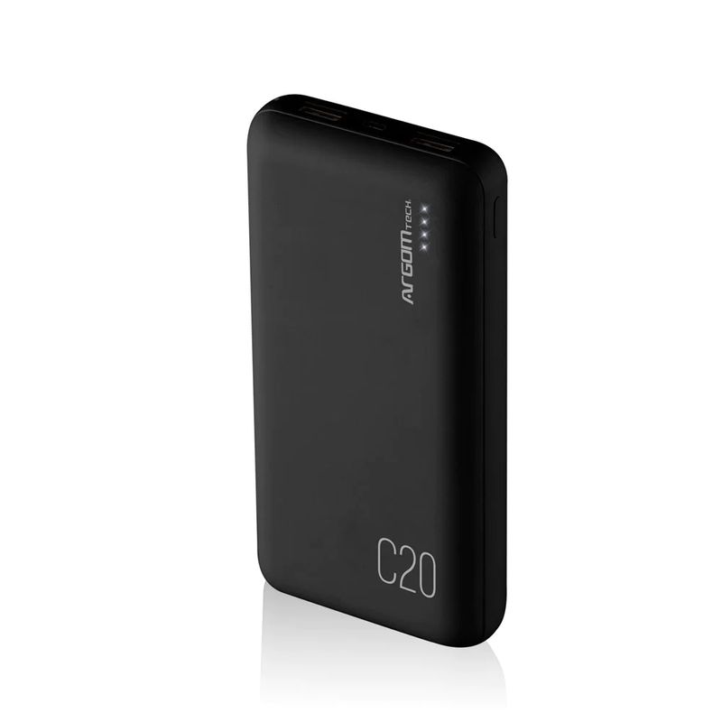 ARGOMTECH - BATERÍA EXTERNA C20 NEGRA