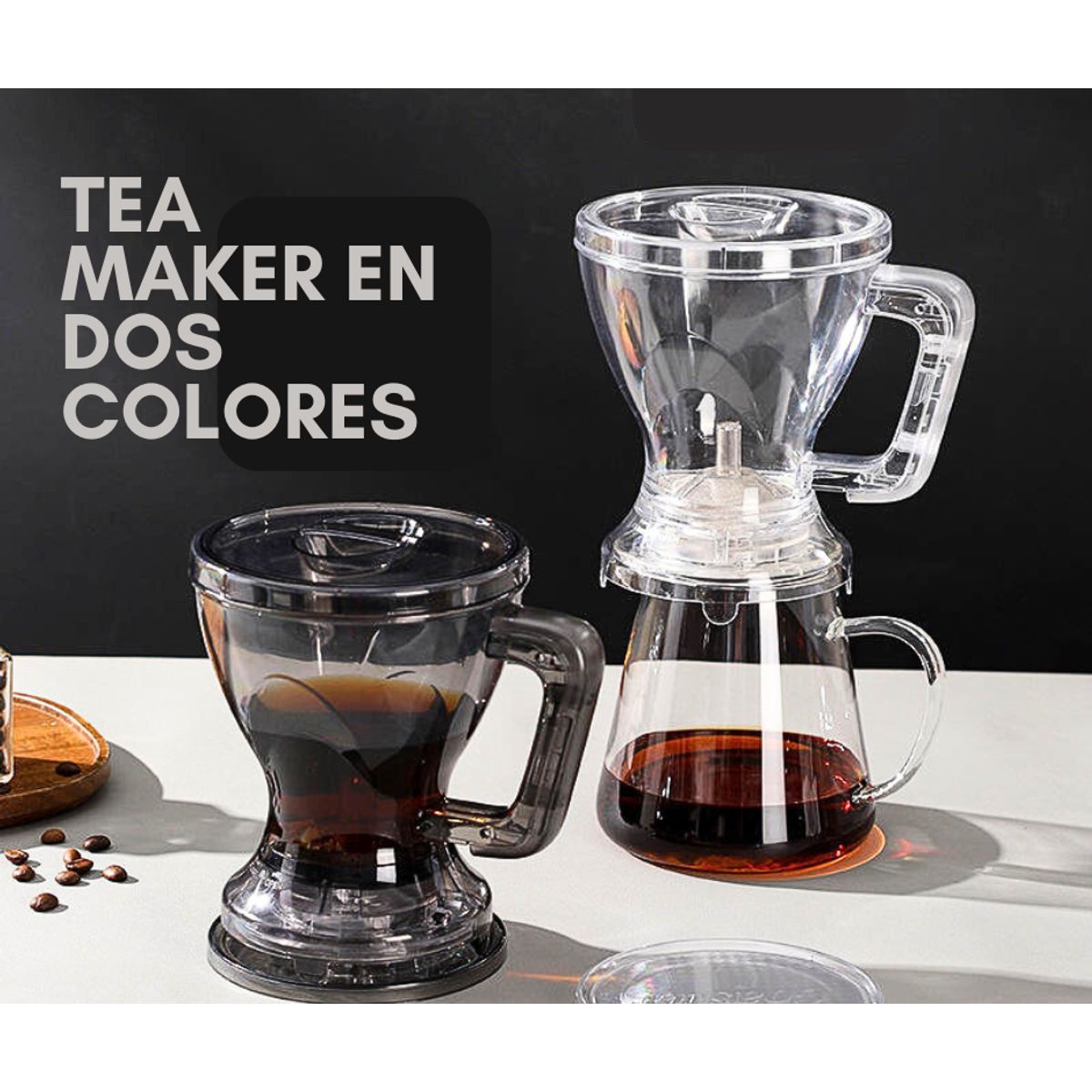 GENERICO - Taza infusora de té color negro