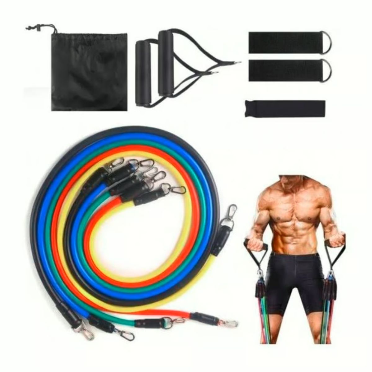 GENERICO - Combo Set de Ligas + Bandas Elásticas Reforzado