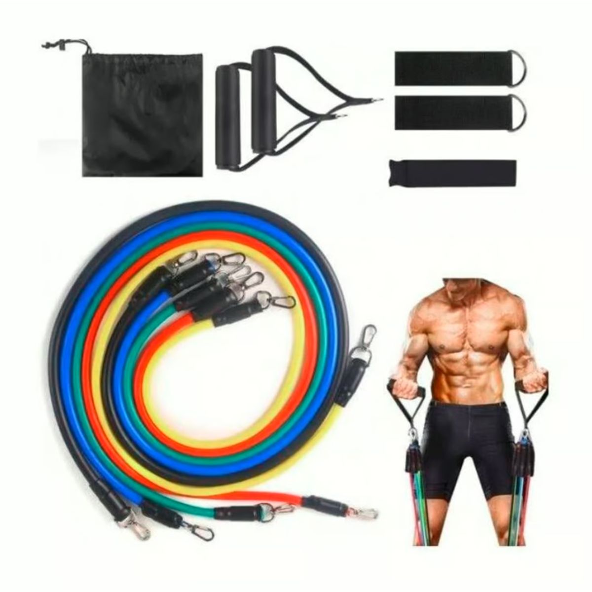 GENERICO - Combo Set de Ligas + Bandas Elásticas Reforzado