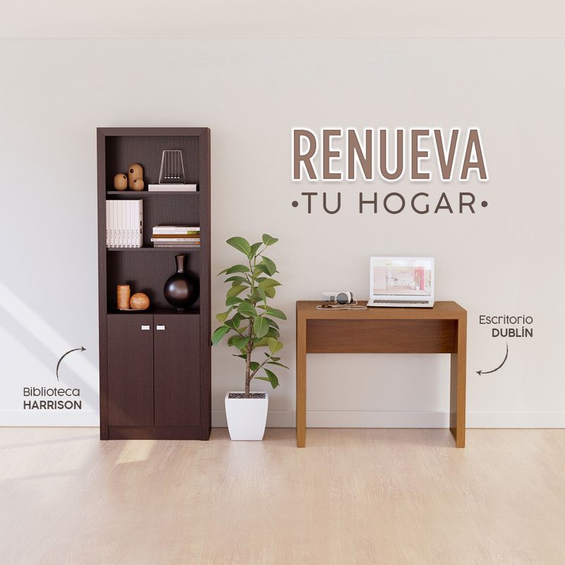 OFIDEAS - Librero Biblioteca Harrison Rustico Ofideas