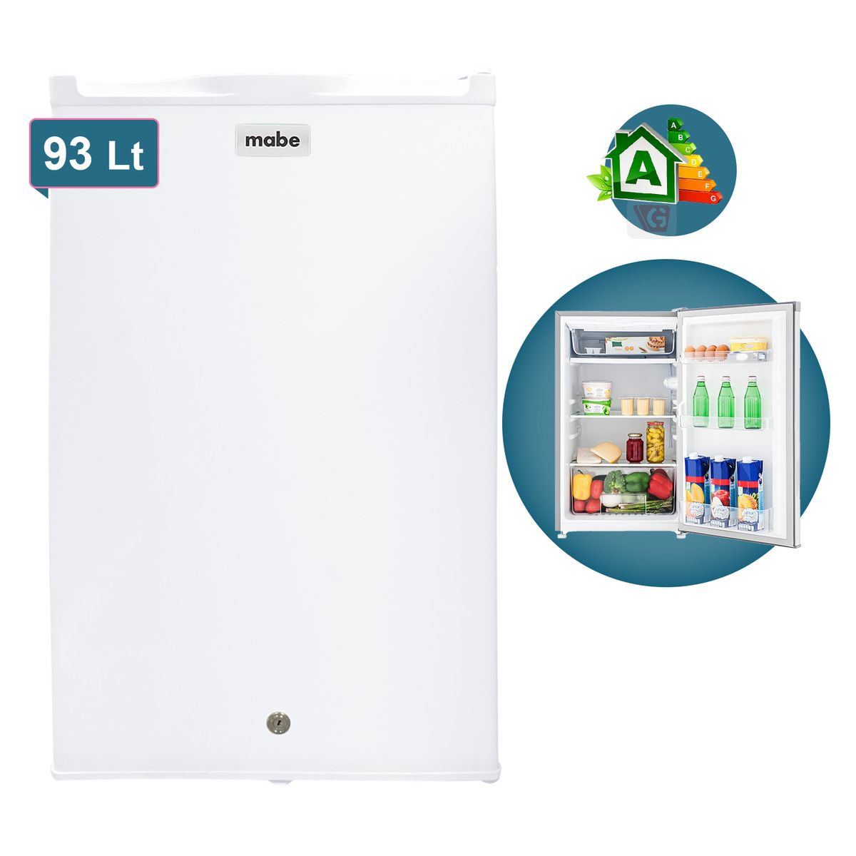 MABE - Frigobar de 93 Litros Blanco RMF04PRB0